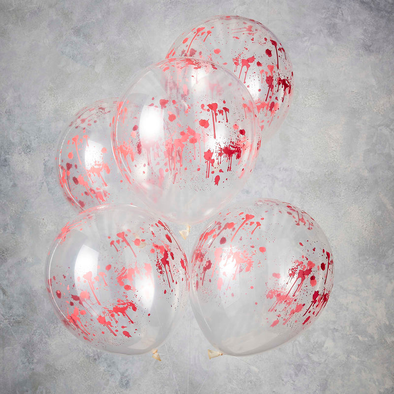 Blood Print Halloween Party Balloons