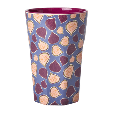 Tall Melamine Cup - Plum - Figs In Love Print