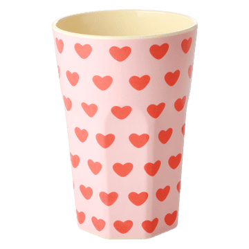 Tall Melamine Cup - Soft Pink - Sweet Hearts Print | Boutique Ballooons