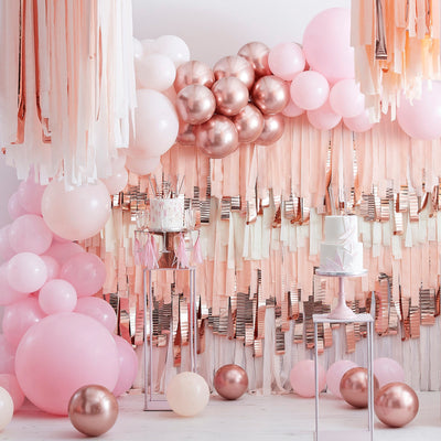 Pink and Gold Happy Birthday Balloon Door Kit | Boutique Ballooons