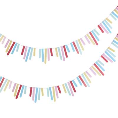 Bunting - Card Sticks - Mixed Colours