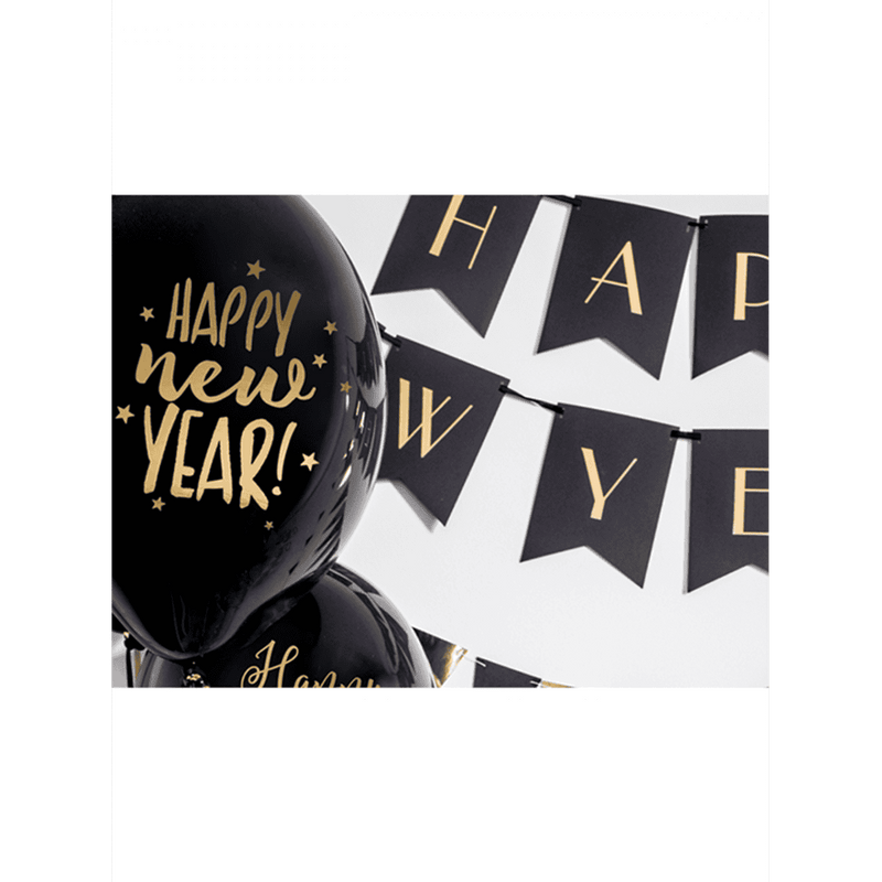 6 Motivballons - Happy New Year | Boutique Ballooons