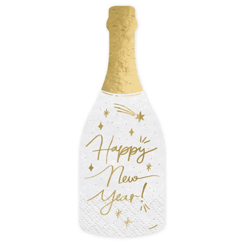Servietten Happy New Year Champagner