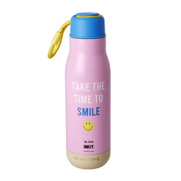 Stainless Steel Thermo bottle - Pink - Smiley® | Boutique Ballooons