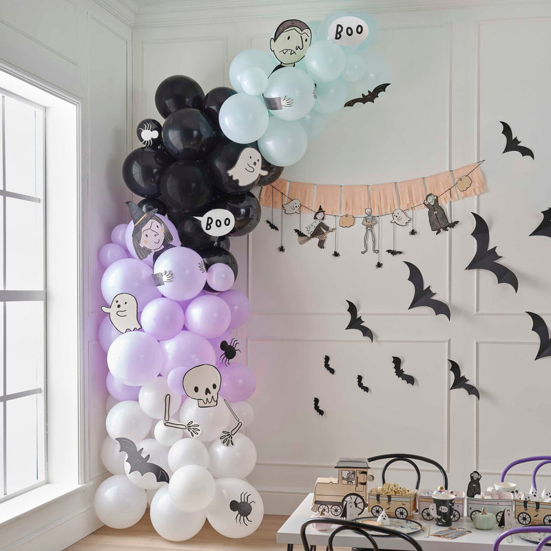 Halloween Balloon Arch Decoration with Halloween Characters