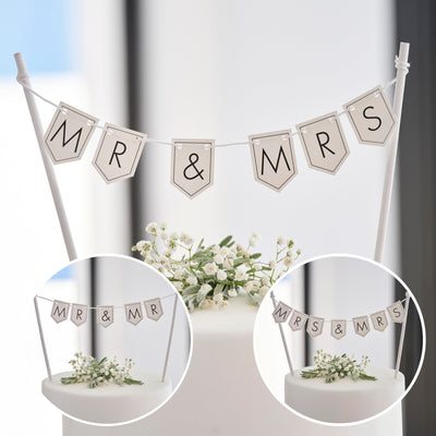 Customisable Wedding Cake Topper Bunting