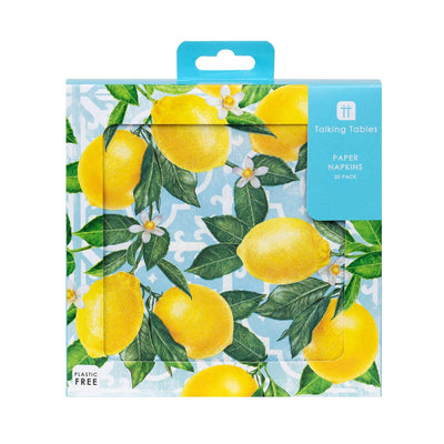 Talking Tables - Summer Lemon Papierservietten, 20 Stück | Boutique Ballooons