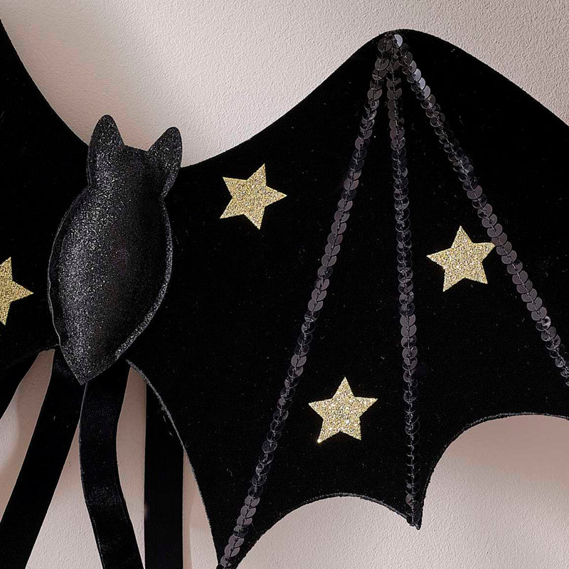 Black & Gold Halloween Bat Wings