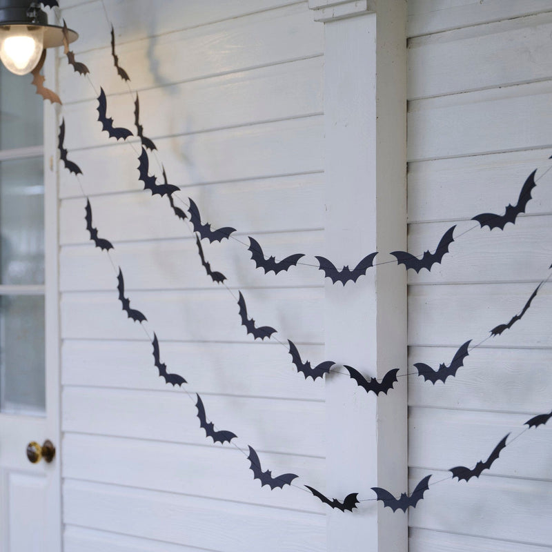 Black Bat Halloween Garland