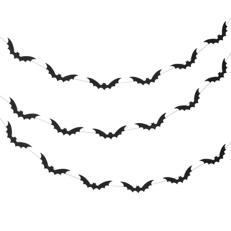 Black Bat Halloween Garland