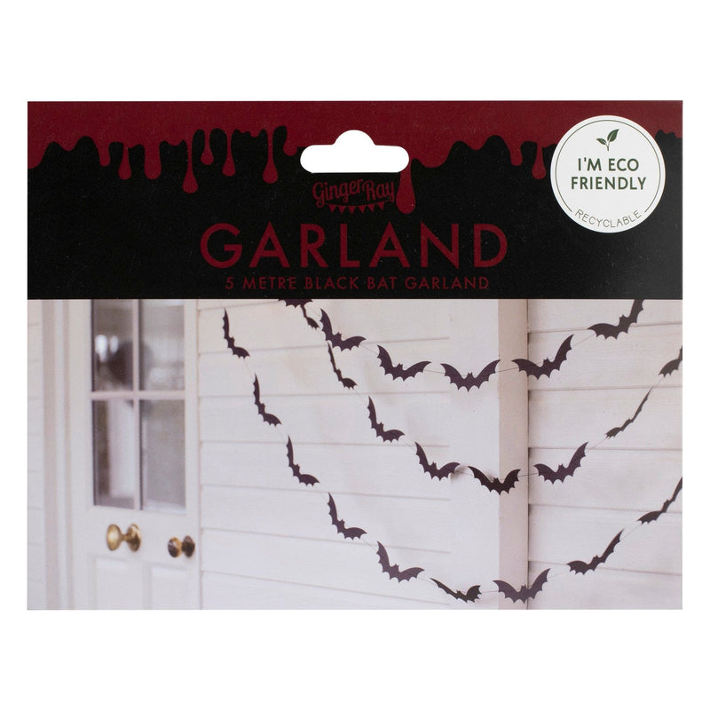 Black Bat Halloween Garland