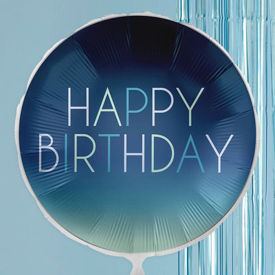 Blue Ombre Happy Birthday Balloon | Boutique Ballooons