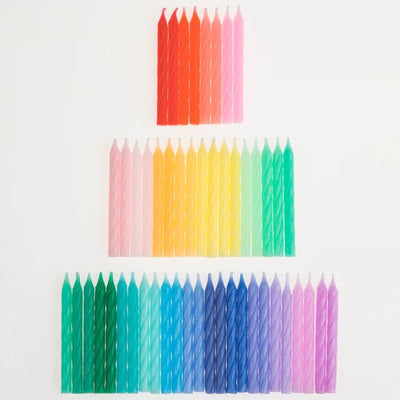 Rainbow Twisted Mini Candles | Boutique Ballooons