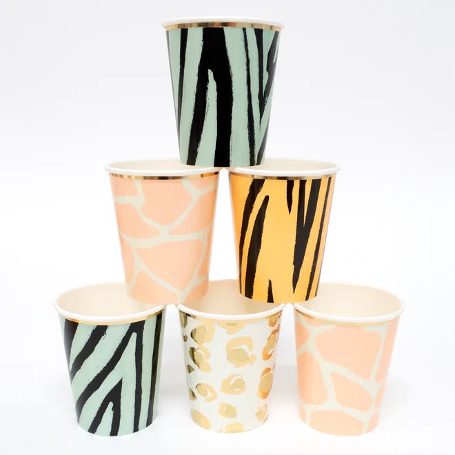 Safari Animal Print Party Cups | Boutique Ballooons