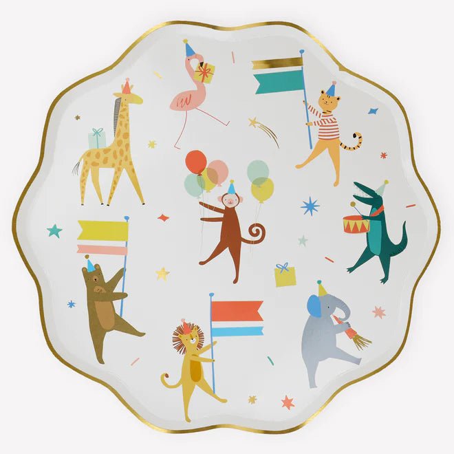 Animal Parade Dinner Plates | Boutique Ballooons