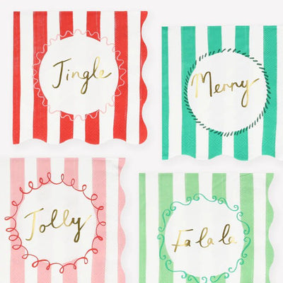 Striped Large Napkins | Boutique Ballooons