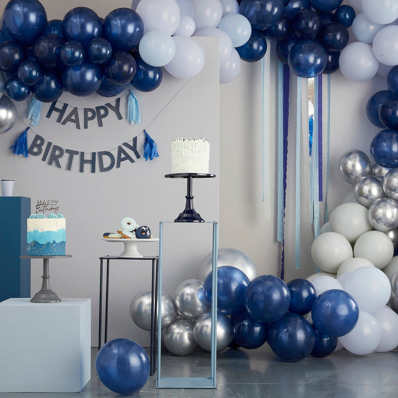 Navy, Blue & Mint Paper Cups | Boutique Ballooons