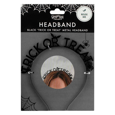 Black Metal Trick or Treat Halloween Headband