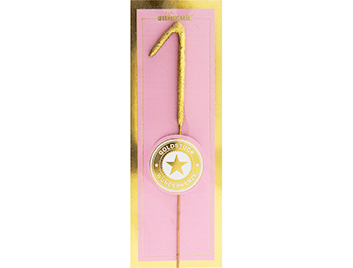 1 mini gold pink Goldstück Wondercandle® mini | Boutique Ballooons