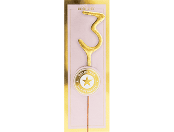 3 mini gold weiß Goldstück Wondercandle® mini | Boutique Ballooons