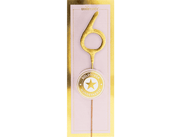 6 mini gold weiß Goldstück Wondercandle® mini | Boutique Ballooons