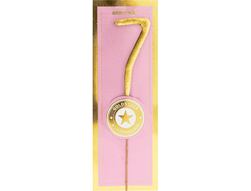 7 mini gold weiß Goldstück Wondercandle® mini | Boutique Ballooons