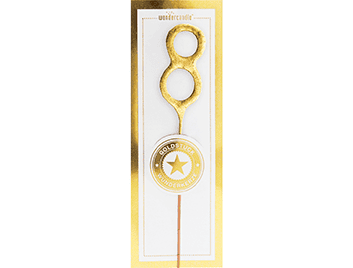 8 mini gold weiß Goldstück Wondercandle® mini | Boutique Ballooons