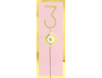 3 gold GIANT Goldstück rosa Wondercandle | Boutique Ballooons