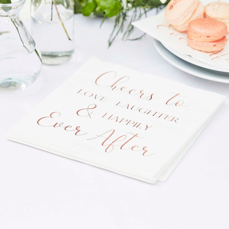 Happily Ever After Paper Wedding Napkins