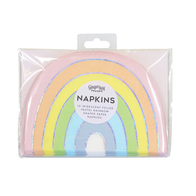 16 Paper Napkins - Rainbow - Foiled | Boutique Ballooons