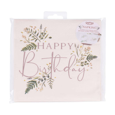 16 Paper Napkins - Happy Birthday | Boutique Ballooons