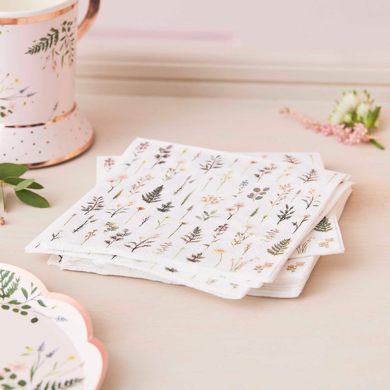 Afternoon Tea Floral Napkins | Boutique Ballooons